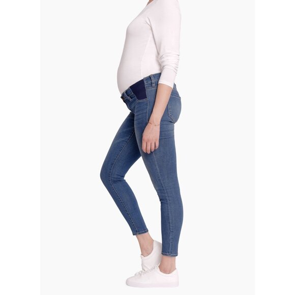 New Ingrid & Isabel Maternity Skinny Jeans With Inset Panel Medium Wash Size 28 - Picture 2 of 4